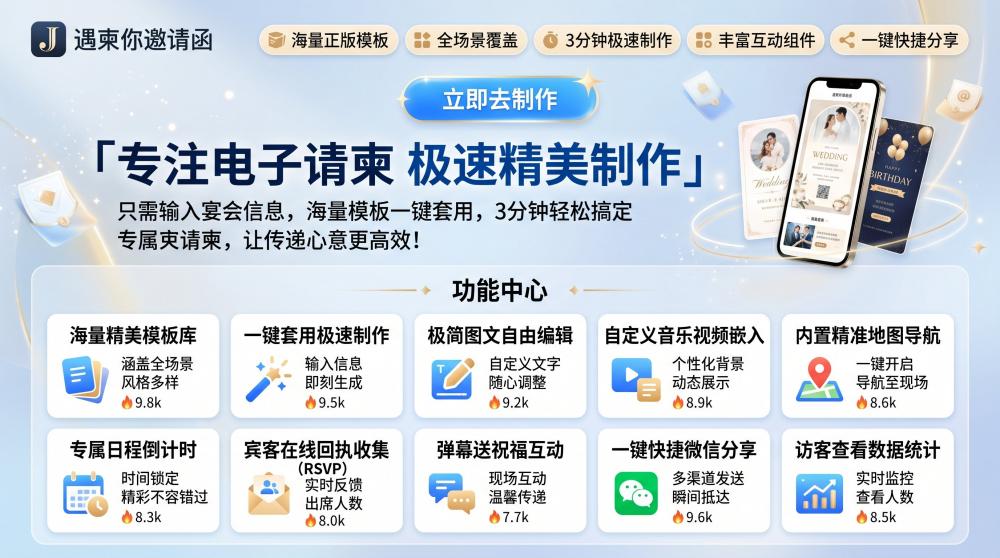 高级感电子请柬制作技巧，轻松打造氛围感满分邀请函